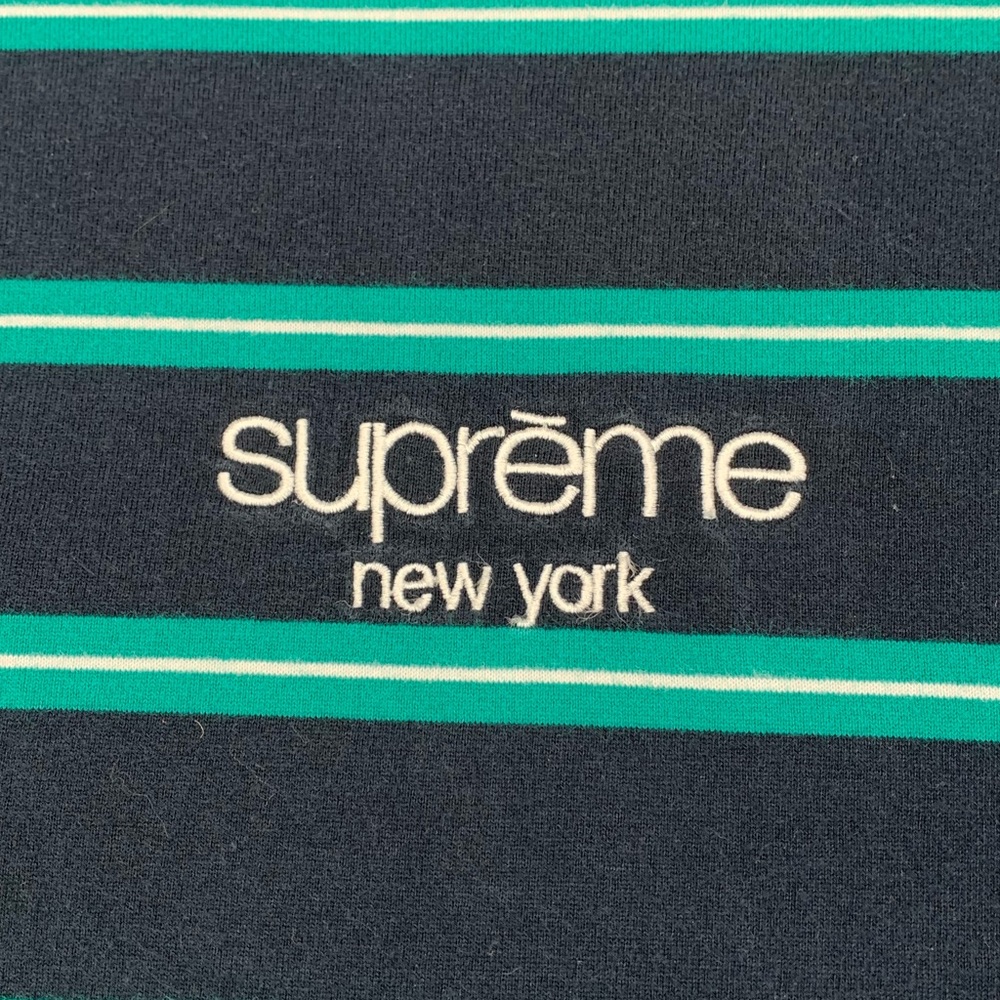 Supreme New York Striped Long Sleeve T Shirt - Picture 3 of 5